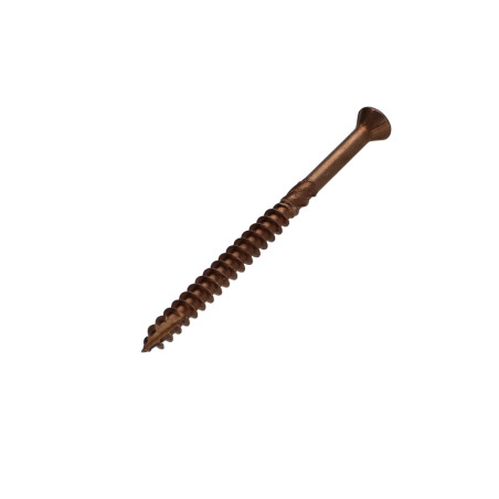 1 x Decking Screw Pan Countersunk Head T25 5X70 Stainless Steel A4 Brown