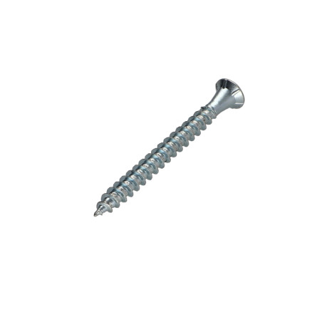 1 x Chipboard Screw Flat Head Hexagon Recess 6X60 With Serration Key 4 Zinc Plated