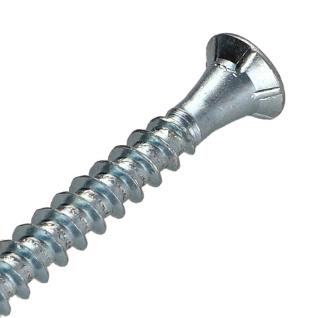 1 x Chipboard Screw Flat Head Hexagon Recess 6X60 With Serration Key 4 Zinc Plated