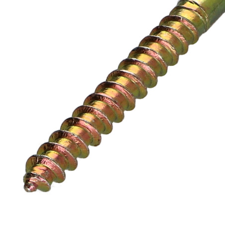 1 x Wood Screw Yellow Zinc 6X60 Hole And Drill M3 Step 60