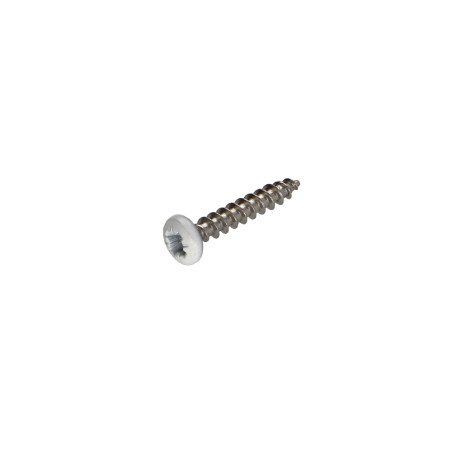 1 x Savis Chipsboard Screw Stainless Steel A2 Round Head Pozi 3.5X20 Painted White