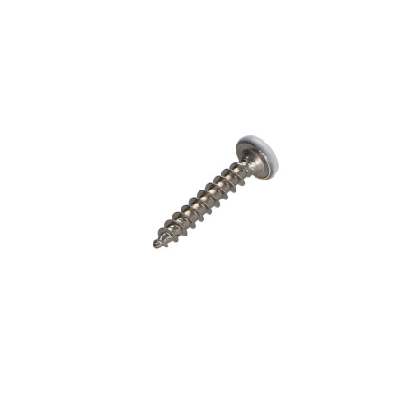 1 x Chipboard Screw Stainless Steel A2 Round Head Pozi 3.5X20 Painted White