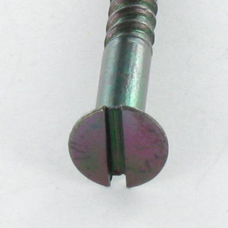 1 x Wood Screw Countersunk Head Slotted 6X40 Black Zinc Plated