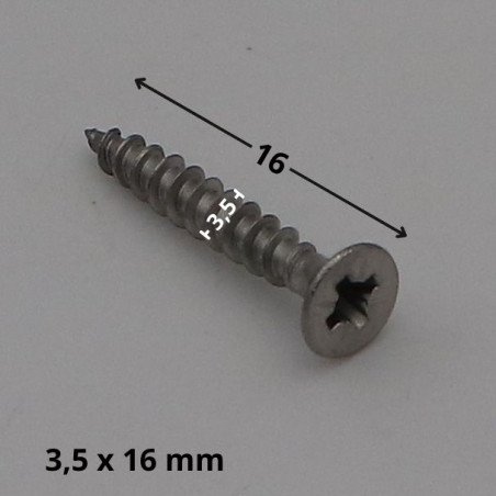1 x Savis Chipsboard Screw Stainless Steel A2 Countersunk Head Pozi 3.5X16