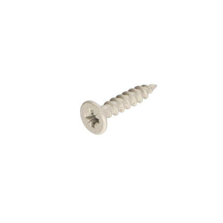 1 x Savis Chipsboard Screw Stainless Steel A2 Countersunk Head Pozi 4X20 Painted White 9010