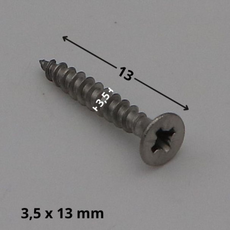 1 x Savis Chipsboard Screw Stainless Steel A2 Countersunk Head Pozi 3.5X13