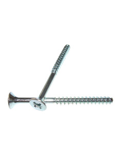 Chipboard Screw Countersunk Head Pozi 5X60 Thread Length:...