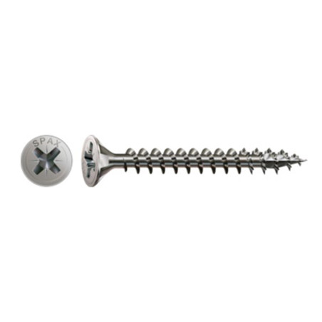 1 x Spax Wood Screw Countersunk Head Pozi PZ2 4X40 Full Thread 4CUT Stainless Steel A2