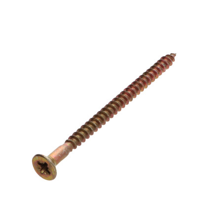 1 x Savis Chipsboard Screw Countersunk Head Pozi N°2 4.5X70 With Hole Yellow Zinc