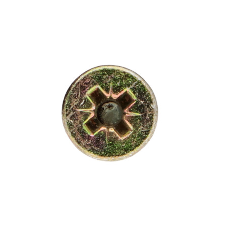 1 x Chipboard Screw Countersunk Head Pozi PZ2 4.5X40 With Hole Yellow Zinc