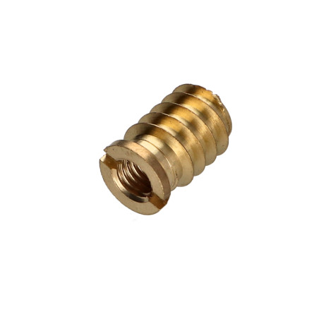 1 x Self tapping insert for wood M8 13X20 Brass