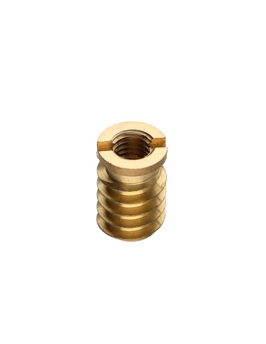 1 x Self tapping insert for wood M8 13X20 Brass