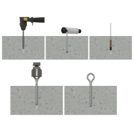 1 x Piton Concrete 8X75 Zinc Plated