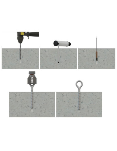 1 x Piton Concrete 12X75 Zinc Plated