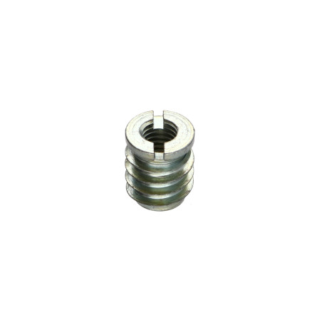 1 x Self tapping insert for wood Zinc Plated M8 14X17