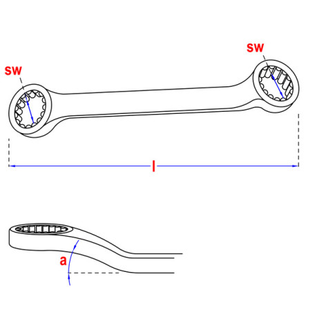 1 x Polygonal spanner 16X17