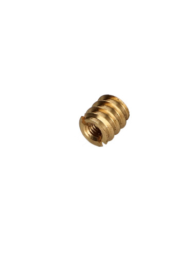 1 x Self Tapping Insert Slotted Brass M5 10X11