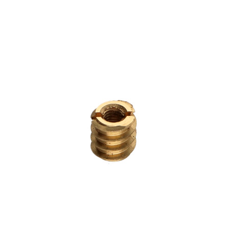 1 x Self Tapping Insert Slotted Brass M5 10X11