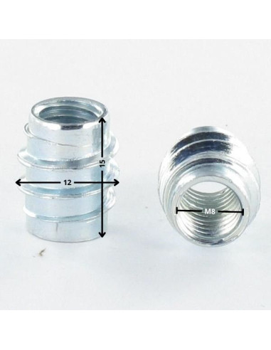 1 x Self Tapping Insert Not Slotted Zinc Plated...