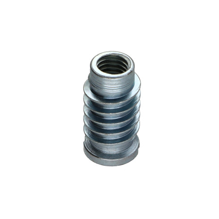 1 x Self tapping insert for wood M8 13X25 Zinc Plated