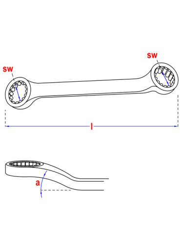 1 x Polygonal spanner 6X7