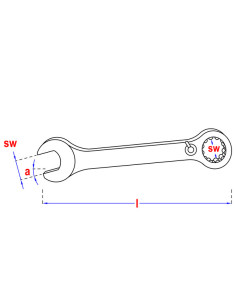 Ratchet spanner 18X240 2
