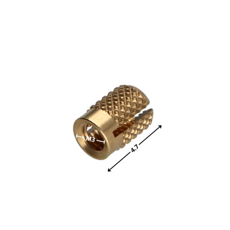 1 x Self Tapping Insert EXPANSIONFIX Brass M3X4.7