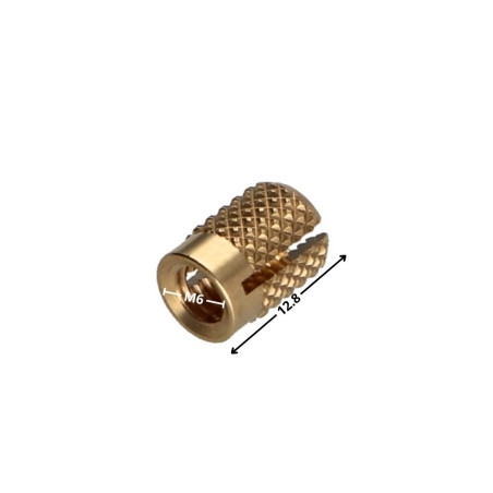 1 x Self Tapping Insert EXPANSIONFIX Brass M6X12.8