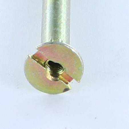 1 x Wood Screw Countersunk Head Slotted Hole And Drill 6X60 Yellow Zinc
