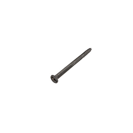 1 x Wood Screw Countersunk Head Slotted Hole And Drill 6X80 Steel