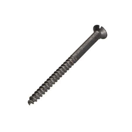 1 x Wood Screw Countersunk Head Slotted Hole And Drill 6X80 Steel