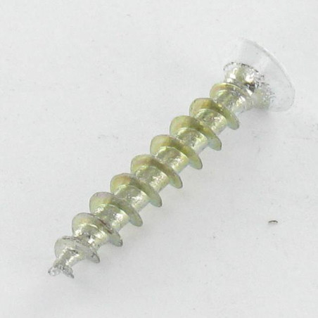 1 x Screw Plastic Pan Countersunk Head Phillips 4.3X25 Zinc Plated RAL9003