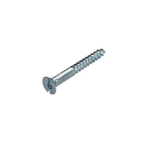 1 x Wood Screw Countersunk Head Slotted Hole And Drill 6X50 Zinc Plated
