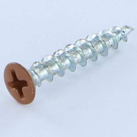 1 x Chipboard Screw Pan Countersunk Head Phillips 4.3X25 Zinc Plated RAL8003