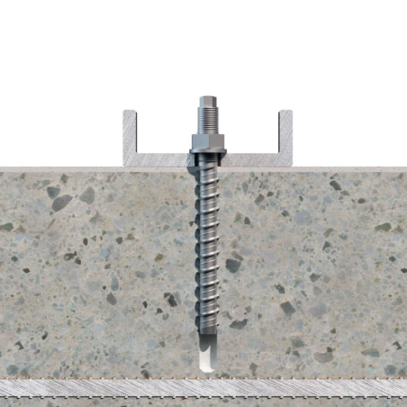 1 x Screw For Concrete Double thread T7 8X110 M10 Zinc Plated