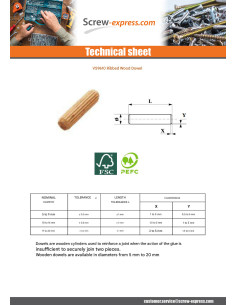 Grooved wooden trunnion 10X40 2