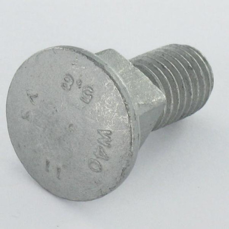 1 x Carriage Bolt M10X25 Thread Length: 14 Steel GEOMET 500A No Red Rust