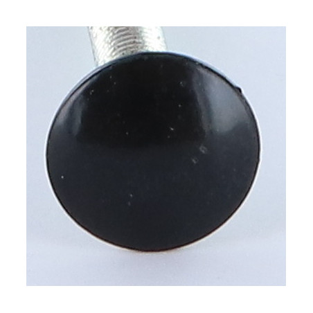 1 x Carriage Bolt M6X50 Full Thread Aluminium Painted Black Ral9005/Jet Black