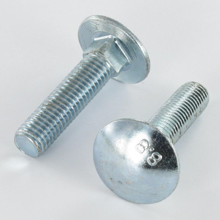 1 x Carriage Bolt M12X50 Full Thread Class 8.8 Zinc Plated