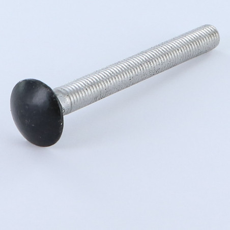 1 x Carriage Bolt M7X65 Pitch 100 Full Thread Aluminium Ral9005/Jet Black 30%