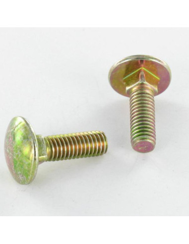 1 x Carriage Bolt M8X140 Full Thread Yellow Zinc