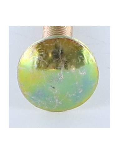 1 x Carriage Bolt M8X50 Full Thread Yellow Zinc
