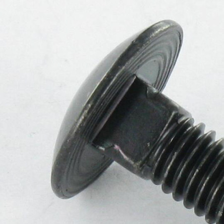 1 x Carriage Bolt M8X110 Full Thread Black Zinc Plated