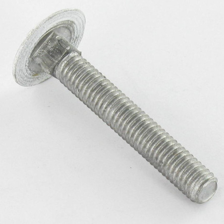 1 x Carriage Bolt M7X65 Pitch 100 Full Thread Aluminium Ral9016/Traffic Signalisation 30%