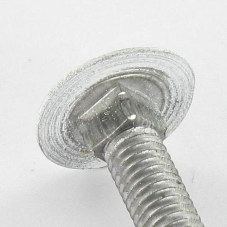1 x Carriage Bolt M7X65 Pitch 100 Full Thread Aluminium Ral9016/Traffic Signalisation 30%