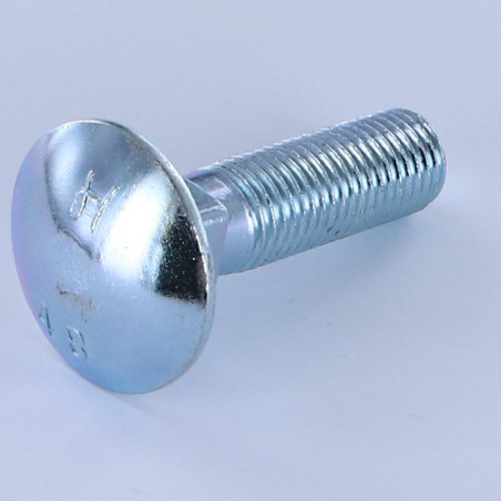1 x Carriage Bolt M16X50 Full Thread Zinc Plated