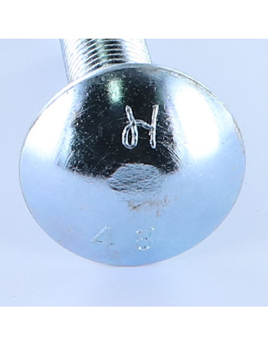 1 x Carriage Bolt M16X50 Full Thread Zinc Plated