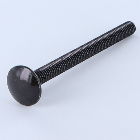 1 x Carriage Bolt M7X80 Pitch 100 Full Thread Black Zinc Plated