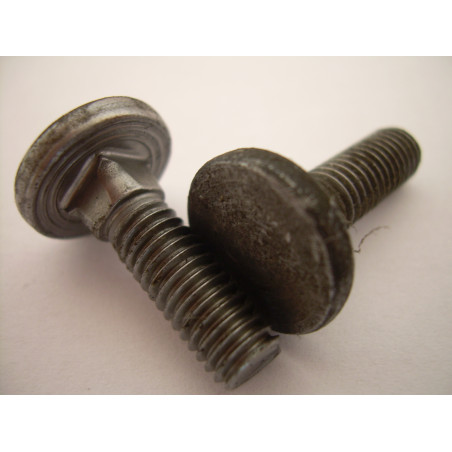 1 x Machine Screw flat Collar Square M6X20 Head Diameter: 14.5 Full Thread Steel
