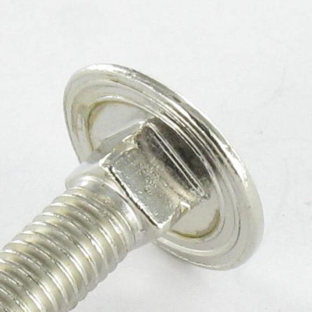 1 x Carriage Bolt M5X25 Full Thread Nickel Plated